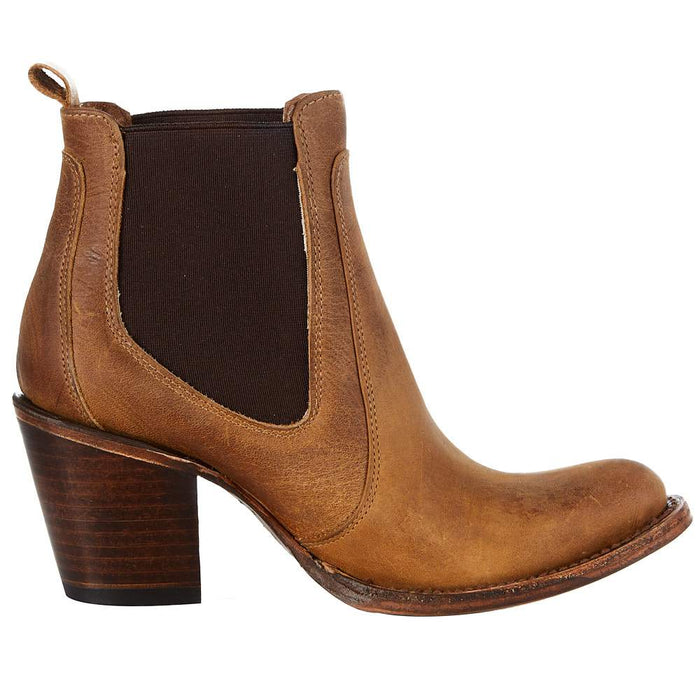 Circle G Womens Tan/Elastic Ankle Bootie