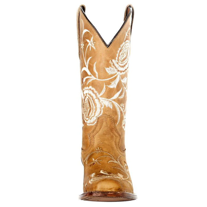 Circle G Women`s Sand Floral Embroidery Boot