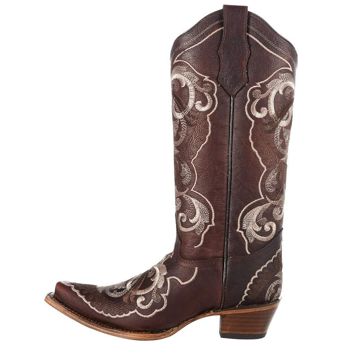 Circle G Womens Brown Multi Embroidered Boot