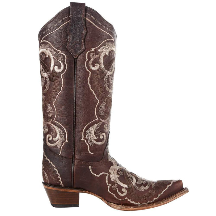 Circle G Womens Brown Multi Embroidered Boot