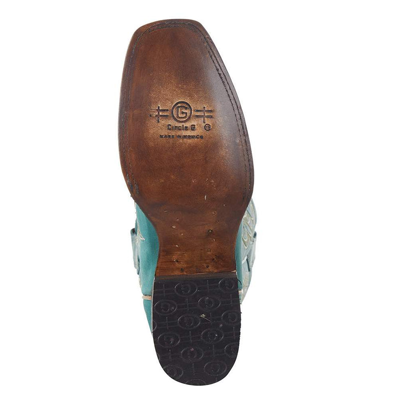 Circle G Women`s Turquoise Embroidered 12in. Boot