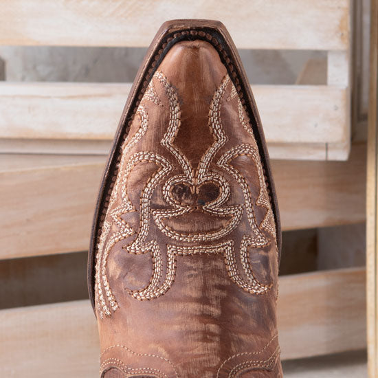 Circle G Ladies' Brown Embroidery Boots