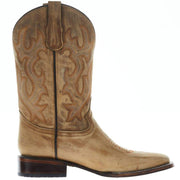 Circle G Men's Tan Cowhide Vamp 12in Tan Cowhide Top