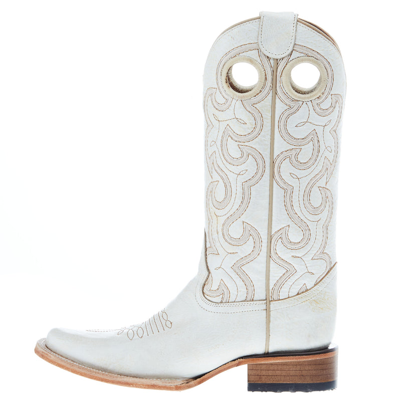Circle G Womens Velo Pearl Cutout 12in Embroidery Top Cowgirl Boot