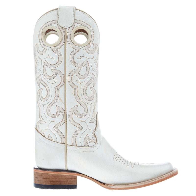 Circle G Womens Velo Pearl Cutout 12in Embroidery Top Cowgirl Boot
