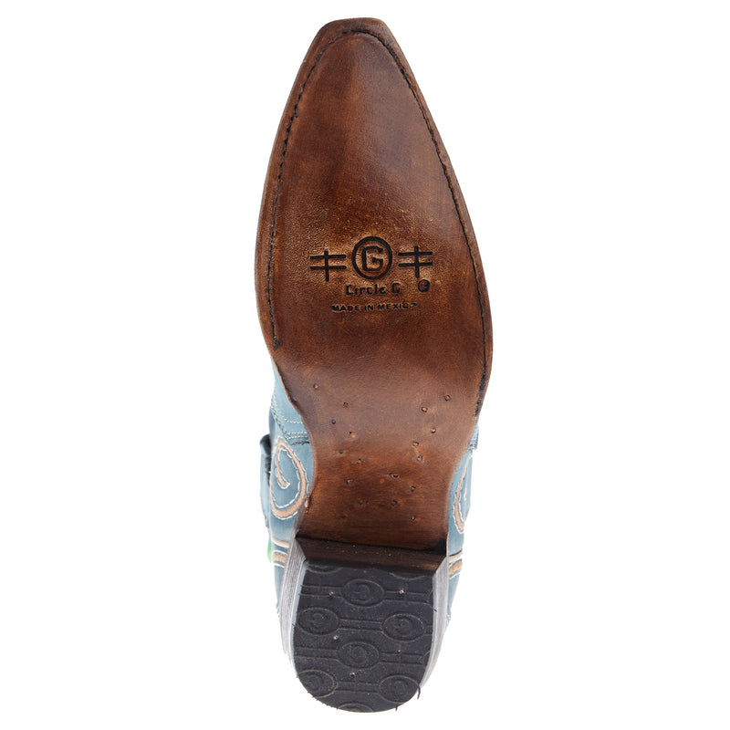Circle G Women's Distressed Blue Bootie