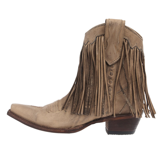 Circle G Women's Sand Fringe Ankle Booties