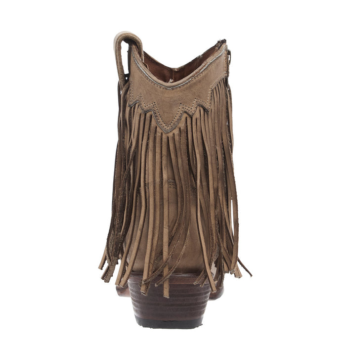 Circle G Women's Sand Fringe Ankle Booties