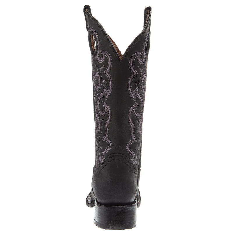 Circle G Women`s Black Embroidered Cut Out 11in Top Boot