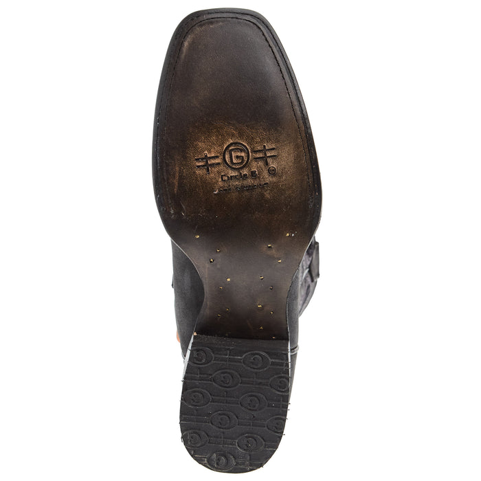 Circle G Women`s Black Embroidered Cut Out 11in Top Boot