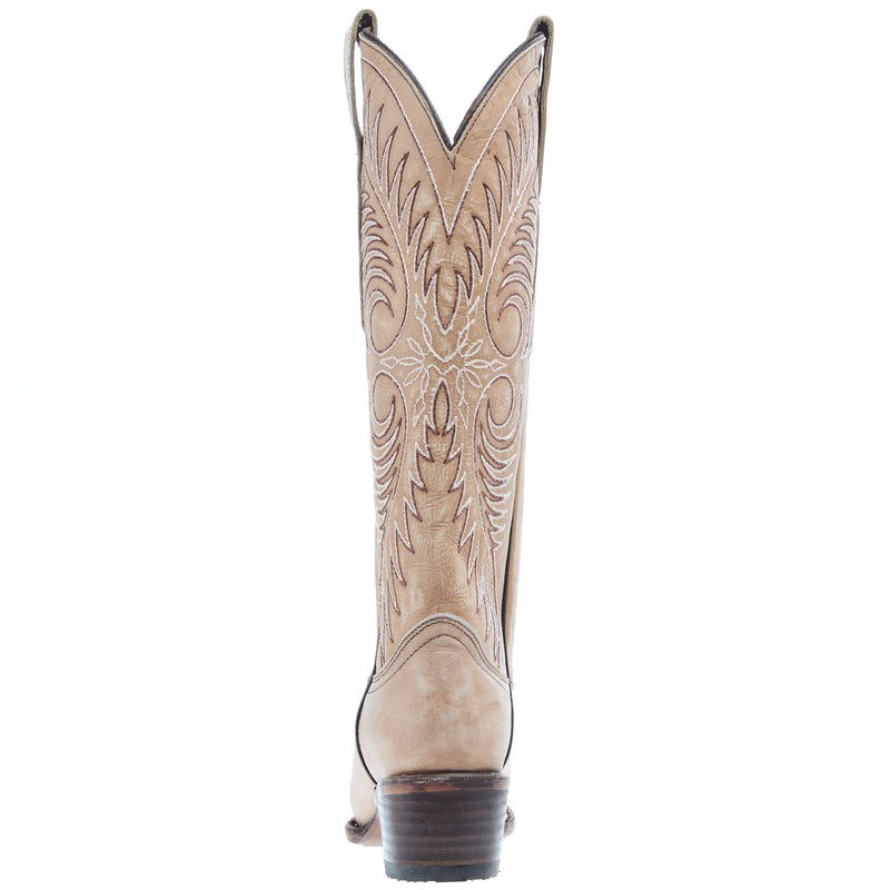 Circle G Women`s Sand Embroidered 14In Top Boot