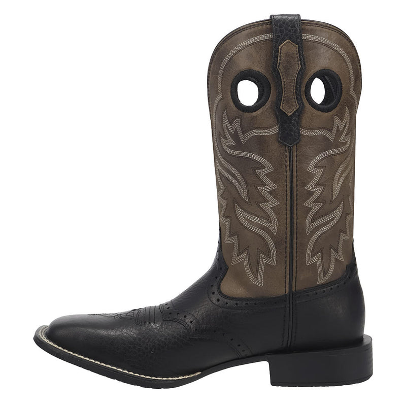 Laredo Men's Burnham Black Vamp 12in Grey Top