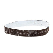 Austin Accent Inc. Brown Hair On Hide Hat Band with Oval Concho