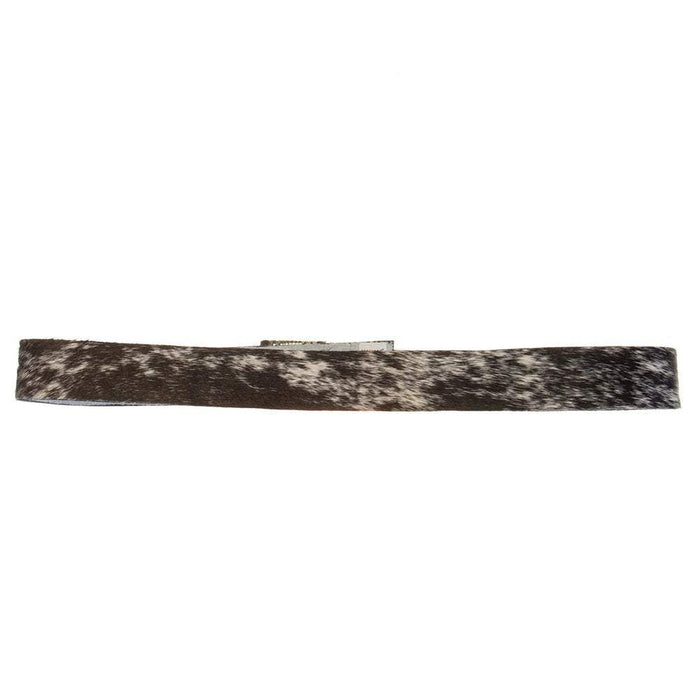 Austin Accent Inc. Black and White Hair On Hat Band with Square Concho