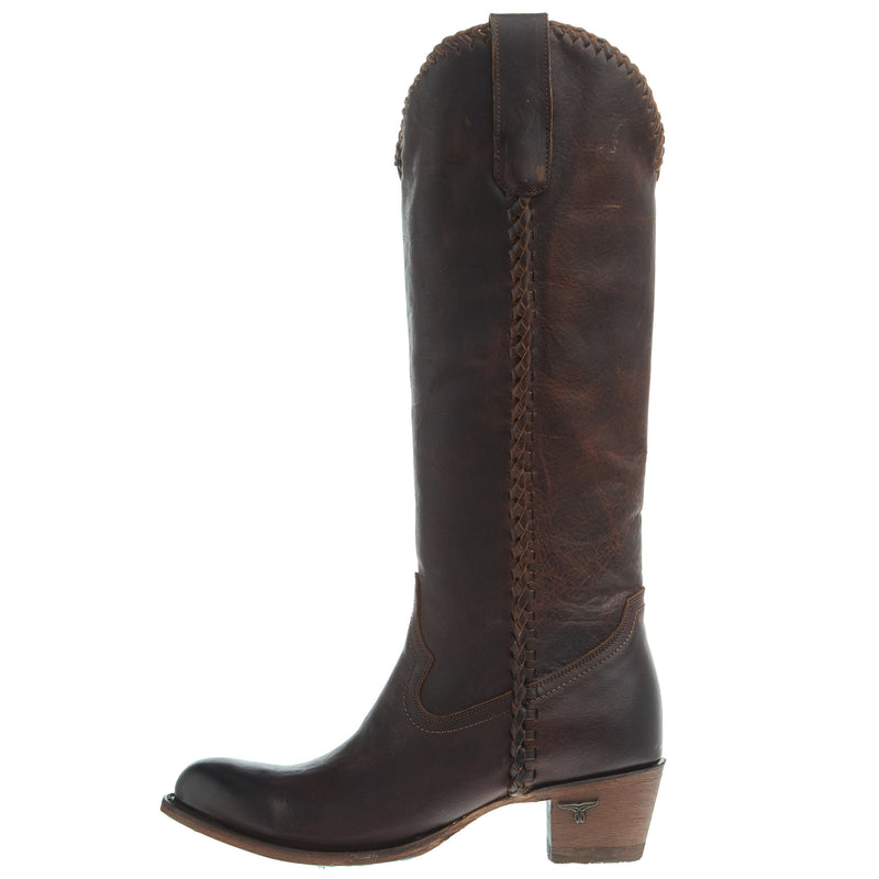 Lane Boots Women's Plain Jane Cognac 15in. Top Round Toe Boot