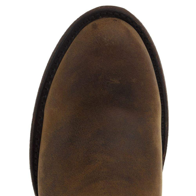 Lane Boots Women's Plain Jane Shortie Brown Round Toe Bootie