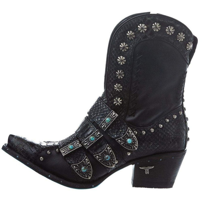 Lane Boots Women's Jet Black Showdown 7.5 In Top Bootie