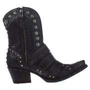 Lane Boots Women's Jet Black Showdown 7.5 In Top Bootie