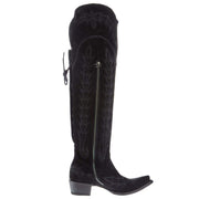 Lane Boots Women's Lexington OTK Black Suede 23 In Top Cowgirl Boot
