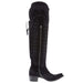 Lane Boots Women's Lexington OTK Black Suede 23 In Top Cowgirl Boot