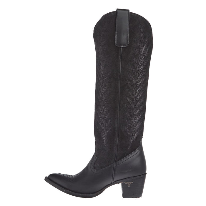 Lane Women's Jentry Knee High Black Suede Boot
