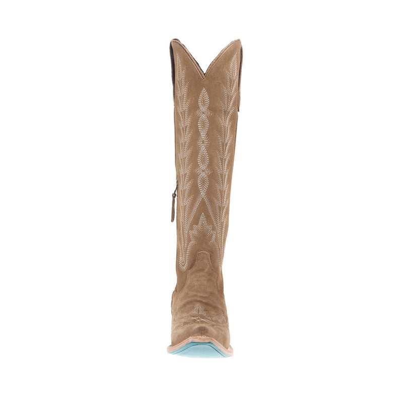 Lane Women's Lexington Knee High Corset Latte Suede Boot