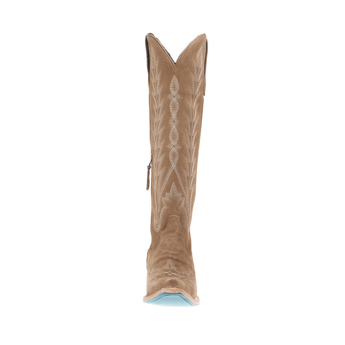 Lane Women's Lexington Knee High Corset Latte Suede Boot