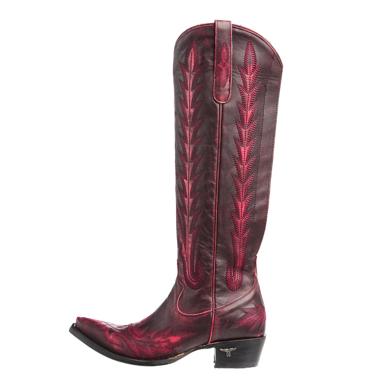 Lane Women`s Black Cherry Lexington Knee High Boot