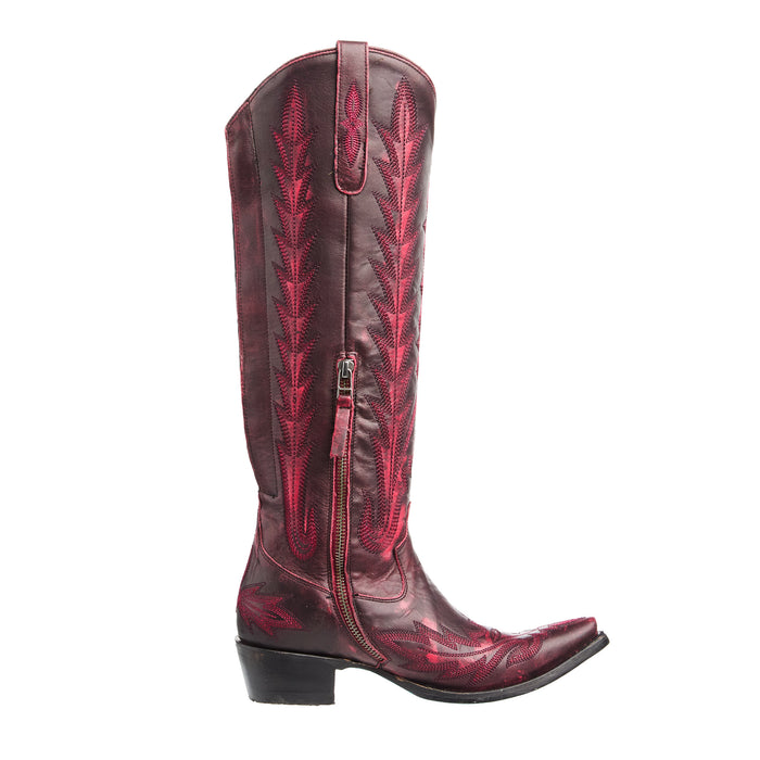Lane Women`s Black Cherry Lexington Knee High Boot