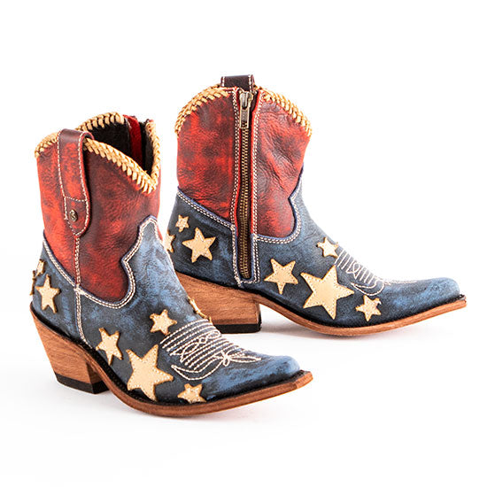 Liberty Black Vintage Azul Americana Booties