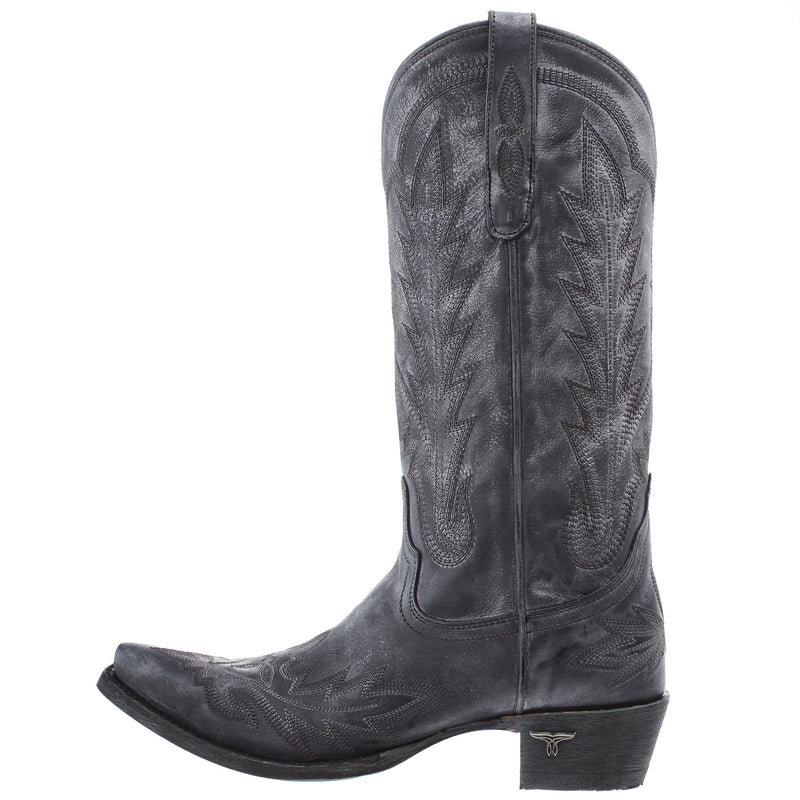 Lane Women`s Distressed Jet Black Lexington Boot