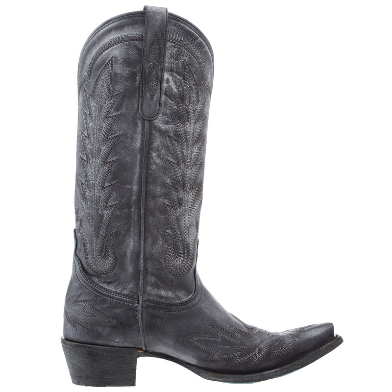 Lane Women`s Distressed Jet Black Lexington Boot