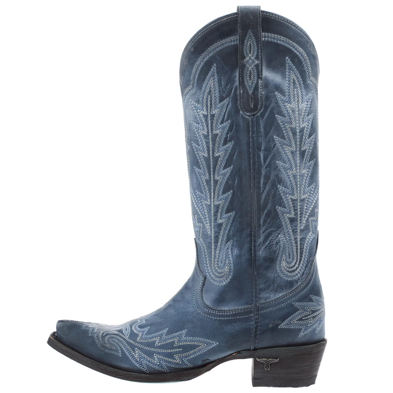 Lane Women's Lexington Washed Denim Vamp 13in Matching Top Boot
