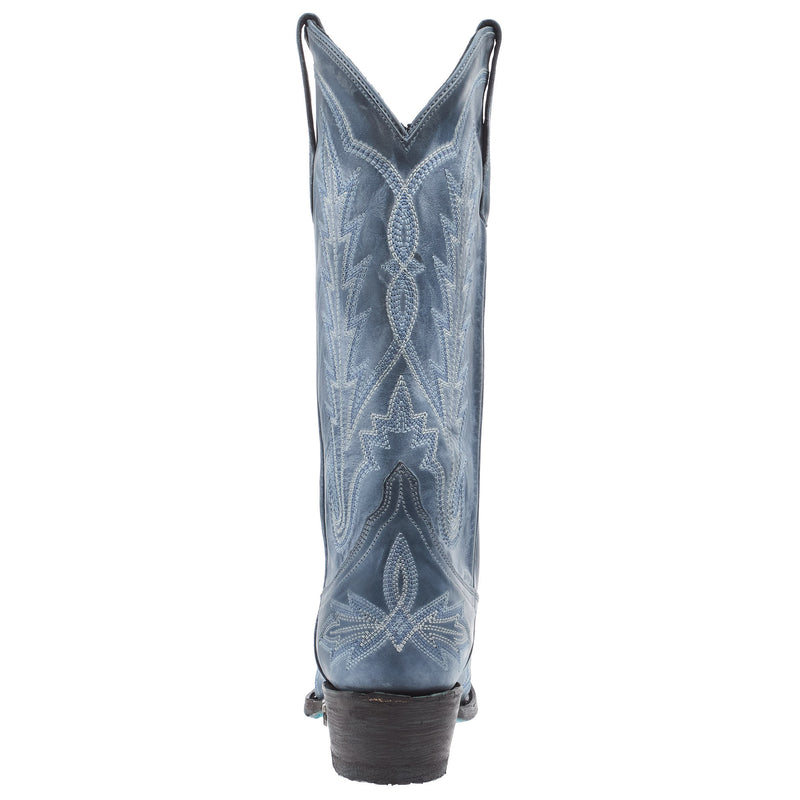 Lane Women's Lexington Washed Denim Vamp 13in Matching Top Boot