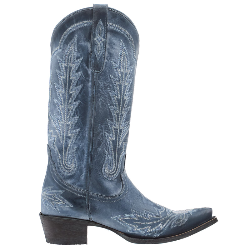 Lane Women's Lexington Washed Denim Vamp 13in Matching Top Boot