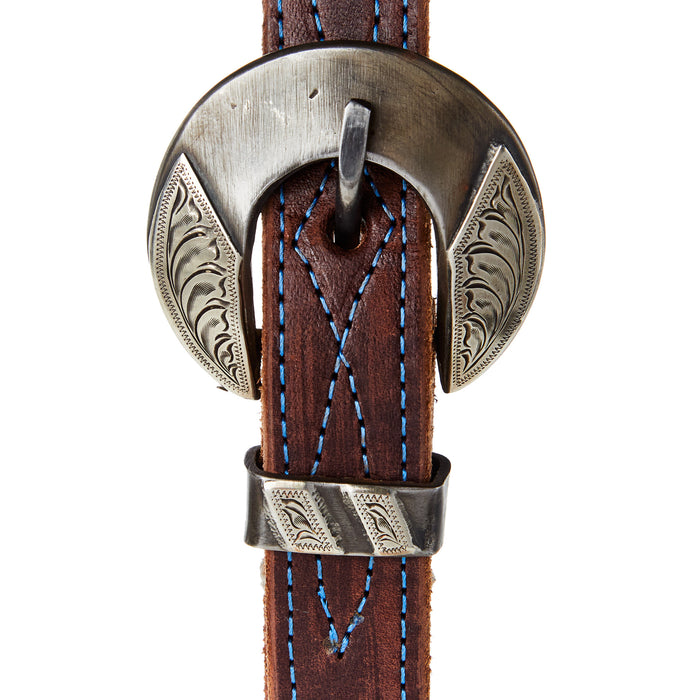 Layton Bits & Spurs Slit Ear Engraved Bar Heel Buckle Headstall