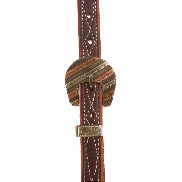 Layton Bits & Spurs Slit Ear Headstall with Silver Buckles