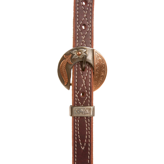 Layton Bits & Spurs Slit Ear Headstall with Silver Buckles