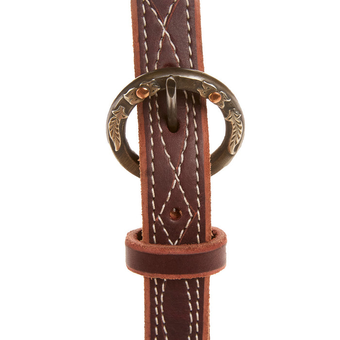 Layton Bits & Spurs Slit Ear Headstall with Silver Buckles
