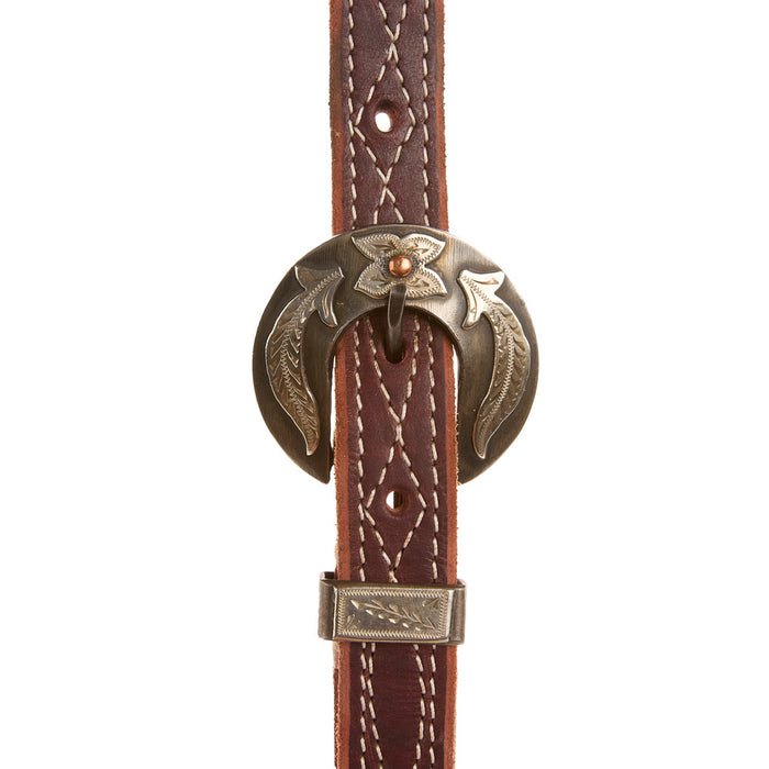Layton Bits & Spurs Slit Ear Headstall with Silver Buckles