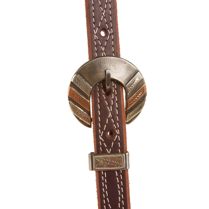 Layton Bits & Spurs Slit Ear Headstall with Silver Buckles