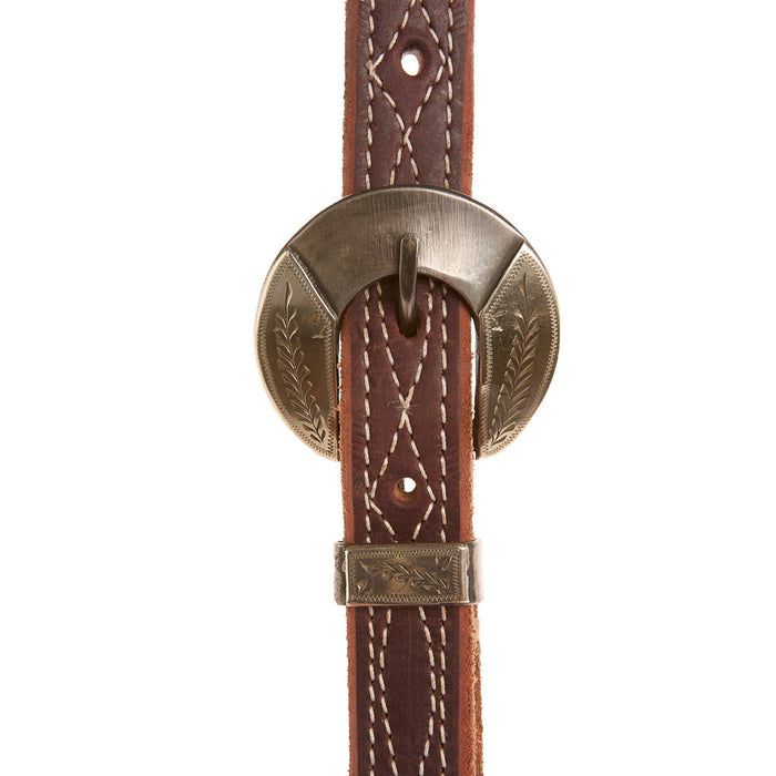 Layton Bits & Spurs Slit Ear Headstall with Silver Buckles