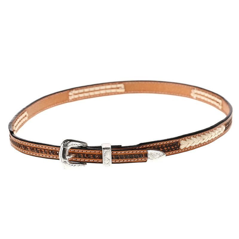 Austin Accent Inc. Natural Leather/Lace Basketweave Hat Band