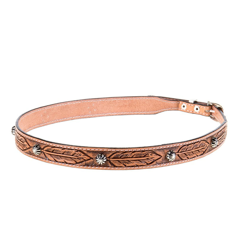 Austin Accent Inc. Natural Feather Tooled Hat Band