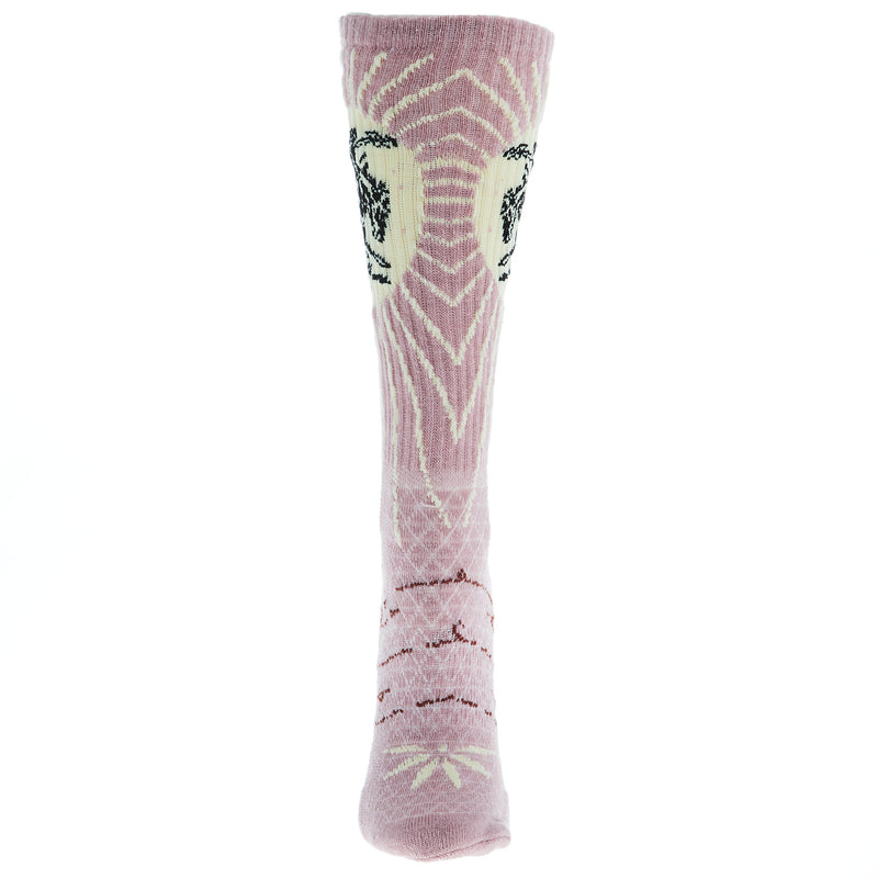 Lucky Chuck Fringe Bucking Dusty Pink Performance Crew Sock