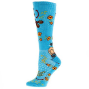 Lucky Chuck Fringe Nudie Turquoise Performance Crew Sock