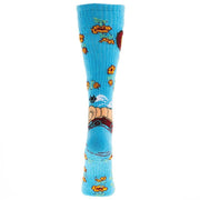 Lucky Chuck Fringe Nudie Turquoise Performance Crew Sock