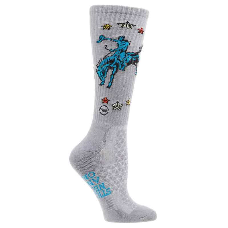 Lucky Chuck Long Live Grey Performance Crew Socks OSFM