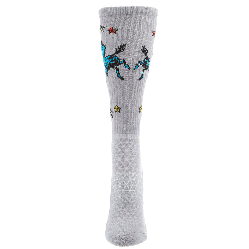 Lucky Chuck Long Live Grey Performance Crew Socks OSFM