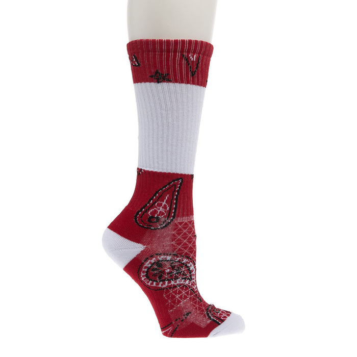 Lucky Chuck Women's Don't Ride Fear Red Performance Socks